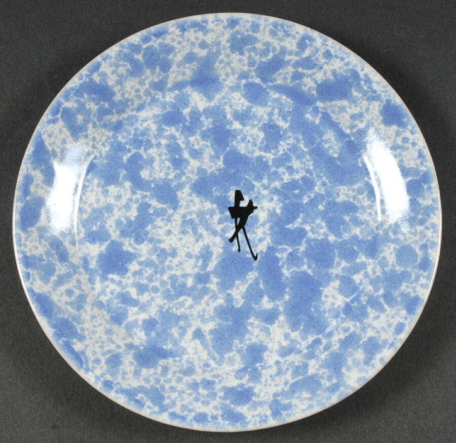 Agate Morning Glory Blue Bread & Butter Plate by Bennington Potters-1
