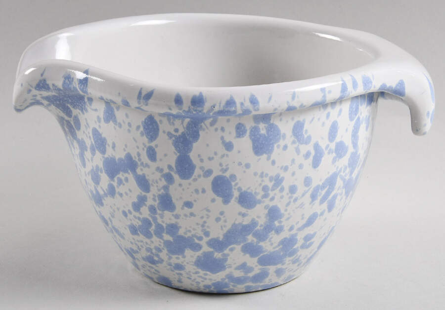 Agate Morning Glory Blue Batter Bowl by Bennington Potters-1
