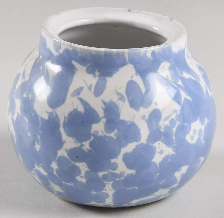 Agate Morning Glory Blue Sugar Bowl No Lid by Bennington Potters-1