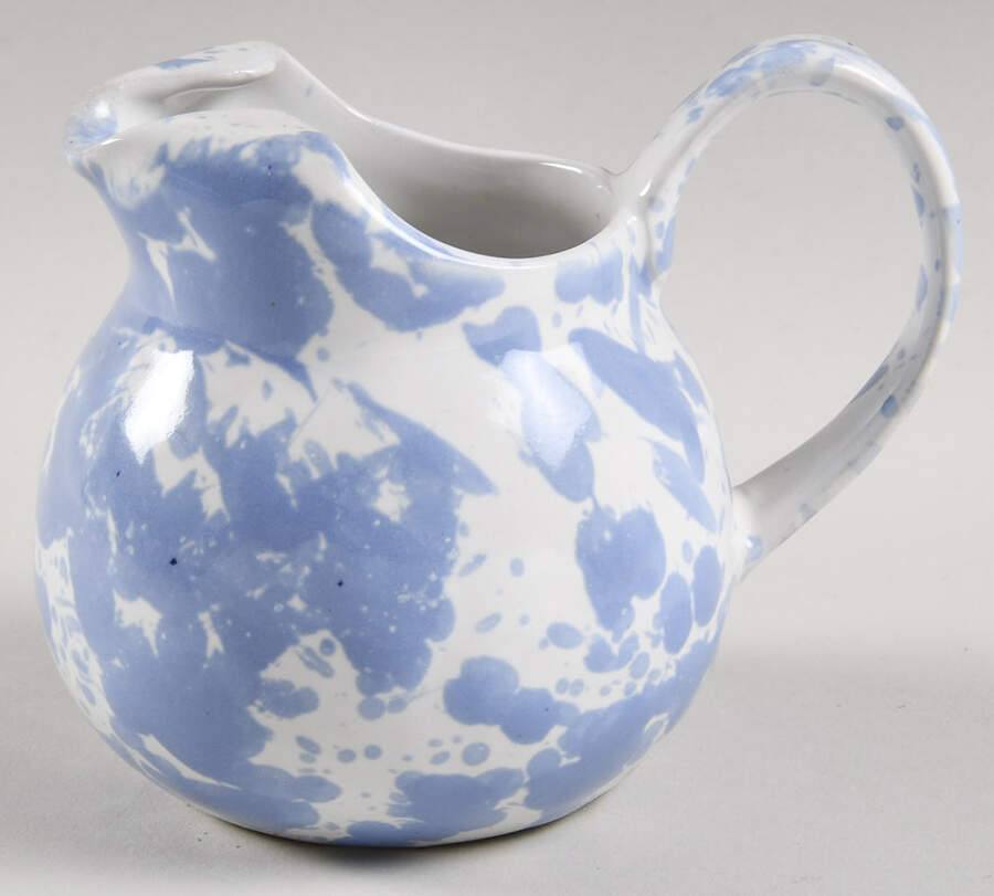 Agate Morning Glory Blue Creamer by Bennington Potters-1