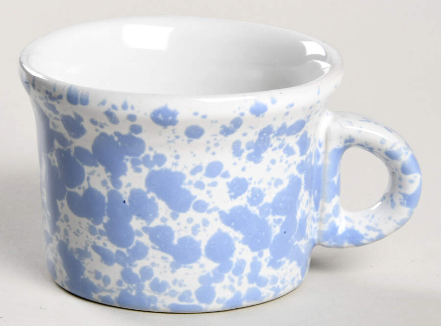 Agate Morning Glory Blue Flat Cup by Bennington Potters-1