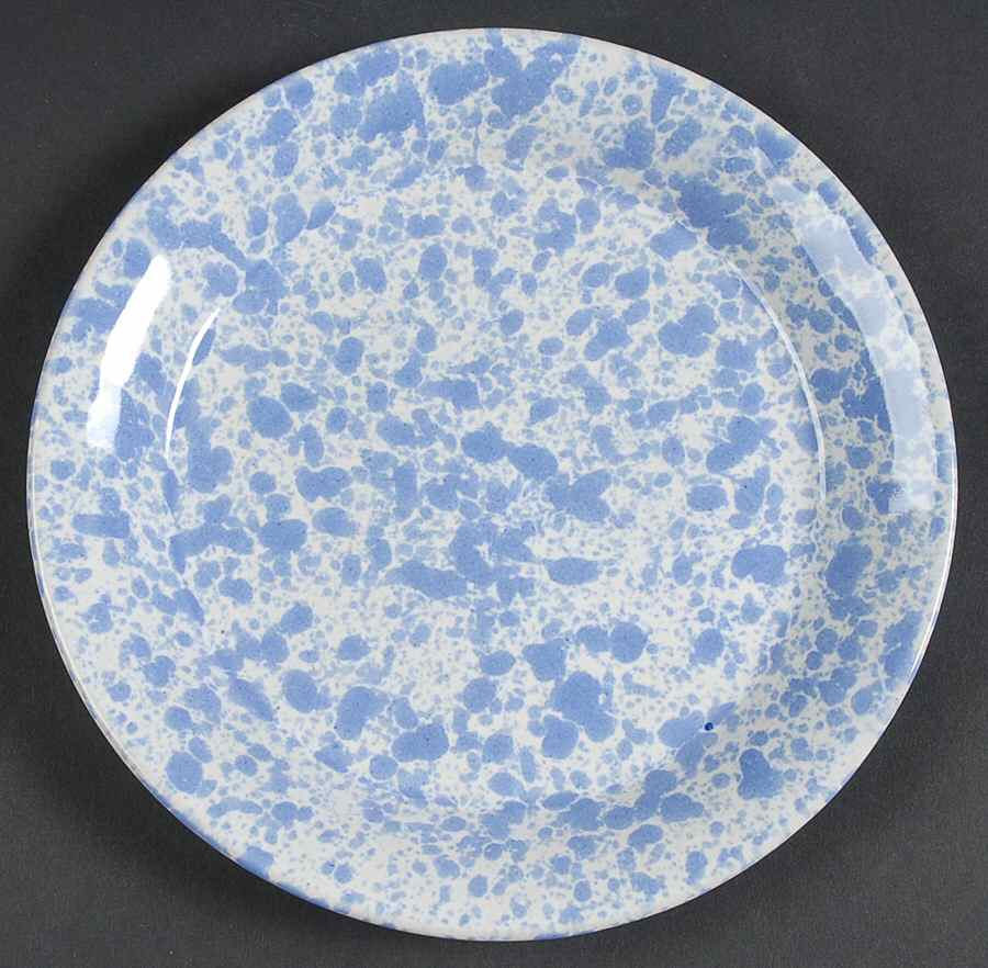 Agate Morning Glory Blue Luncheon Plate by Bennington Potters-1