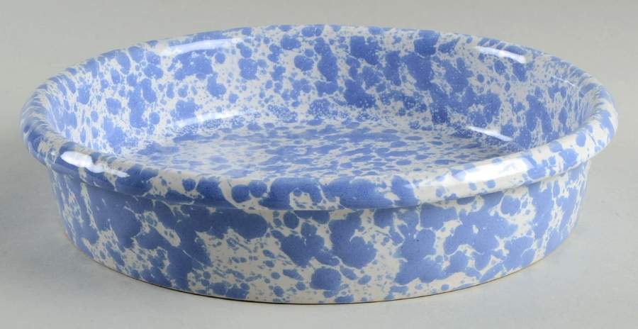 Agate Morning Glory Blue 10" Round Baker by Bennington Potters-1