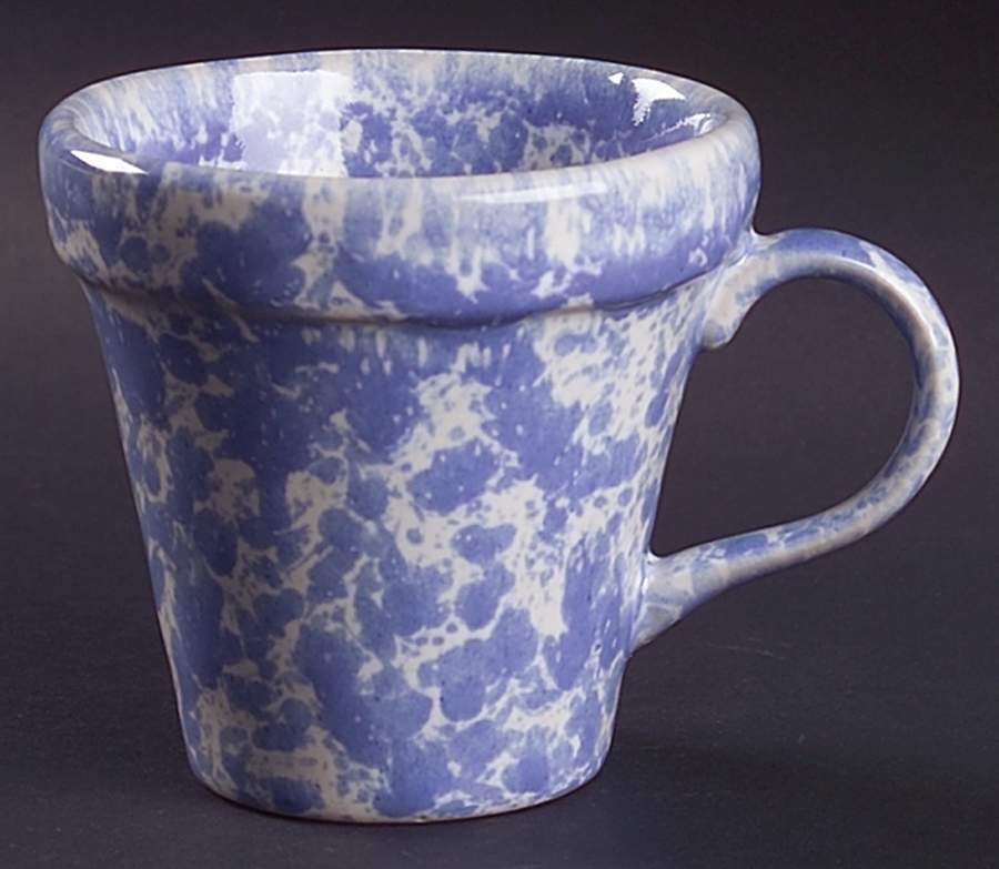 Agate Morning Glory Blue Mug Shaped Flower Pot by Bennington Potters-1