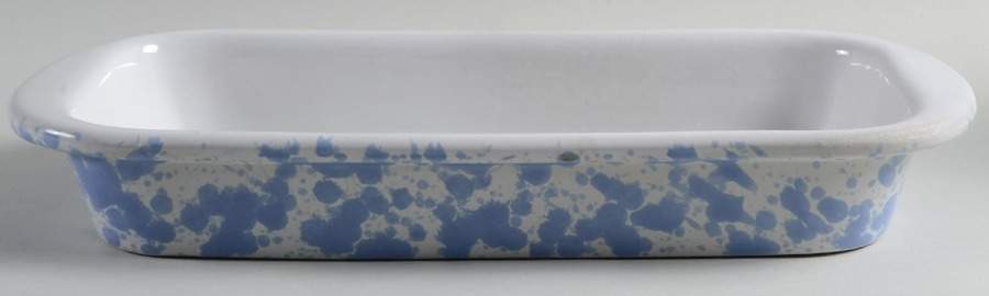 Agate Morning Glory Blue 14'' Lasagna by Bennington Potters-1