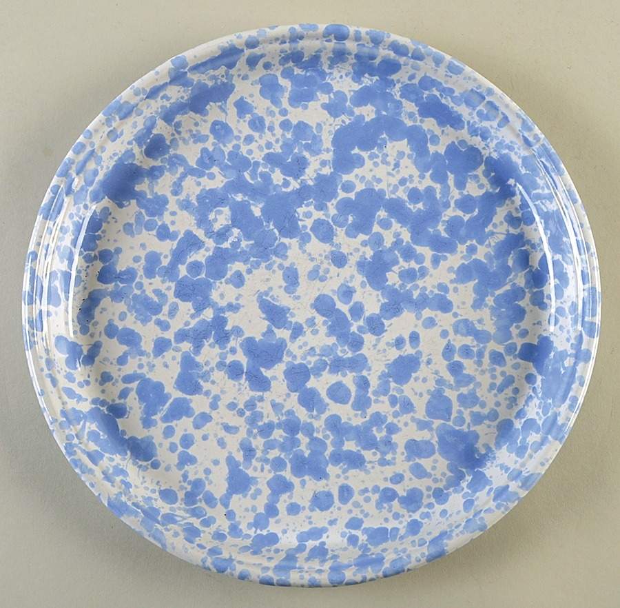 Agate Morning Glory Blue Coupe Dinner Plate by Bennington Potters-1