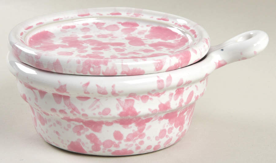 Agate Pink Covered Onion Soup by Bennington Potters-1