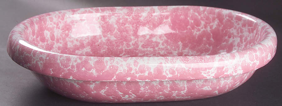 Agate Pink 15" Oval Baker by Bennington Potters-1