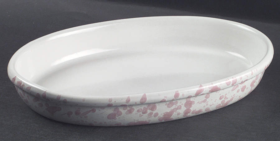 Agate Pink 13" Oval Baker by Bennington Potters-1
