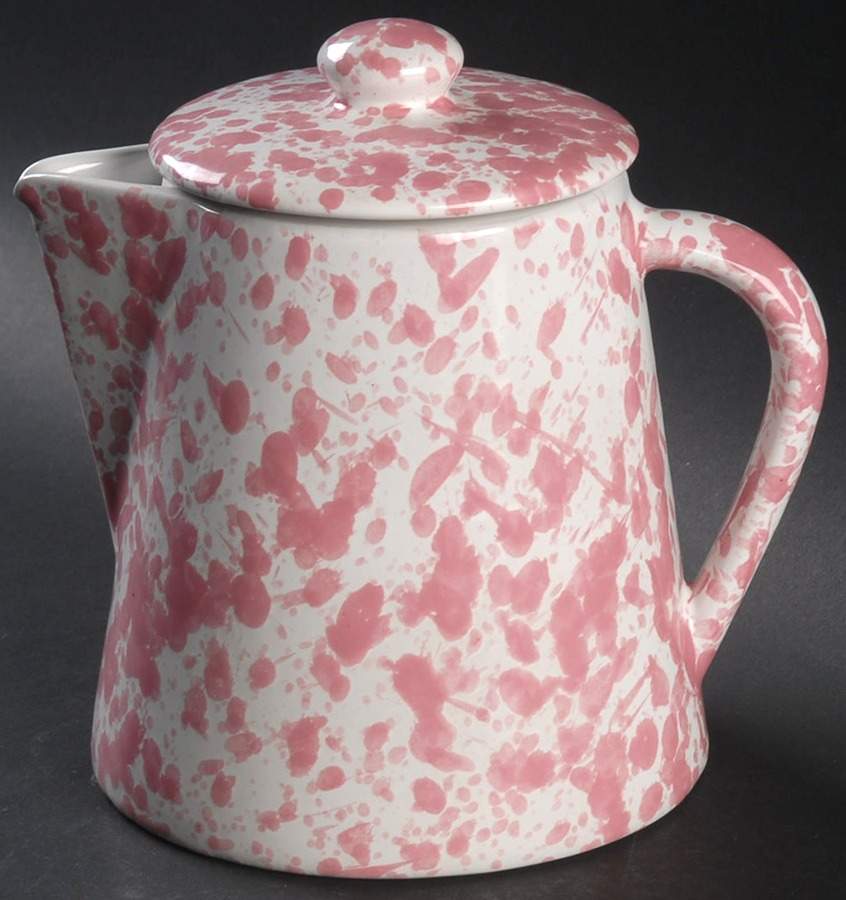Agate Pink Coffee Pot & Lid by Bennington Potters-1