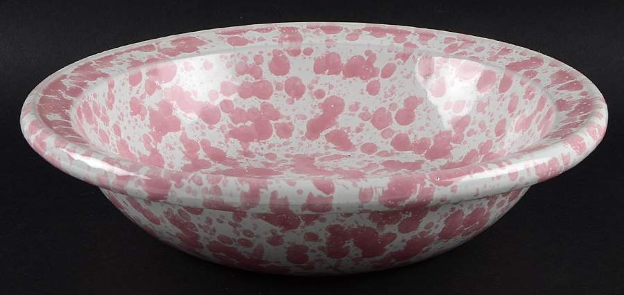 Agate Pink 12" Large Salad Serving Bowl by Bennington Potters-1