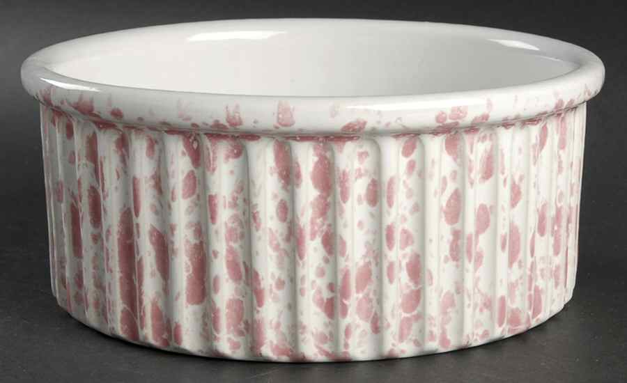 Agate Pink 8" Souffle by Bennington Potters-1