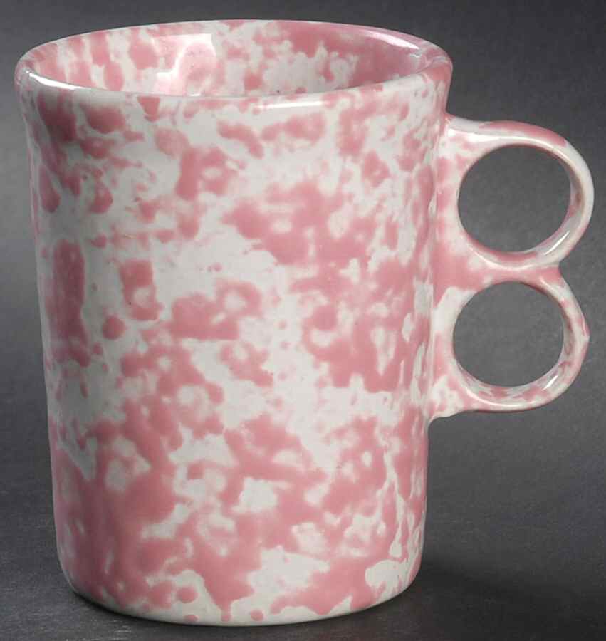 Agate Pink Double Finger Mug by Bennington Potters-1