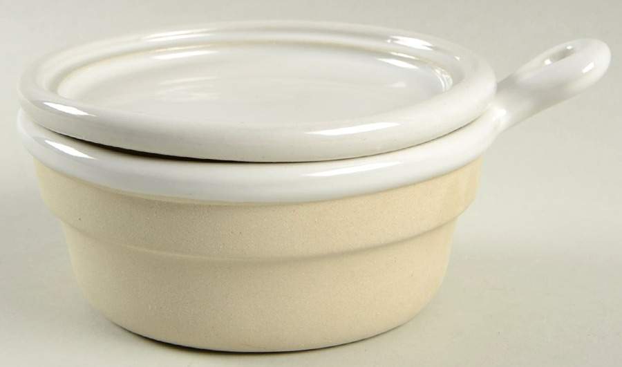 Agate White On White Covered Onion Soup by Bennington Potters-1