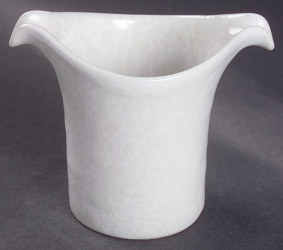Agate White On White Creamer by Bennington Potters-1