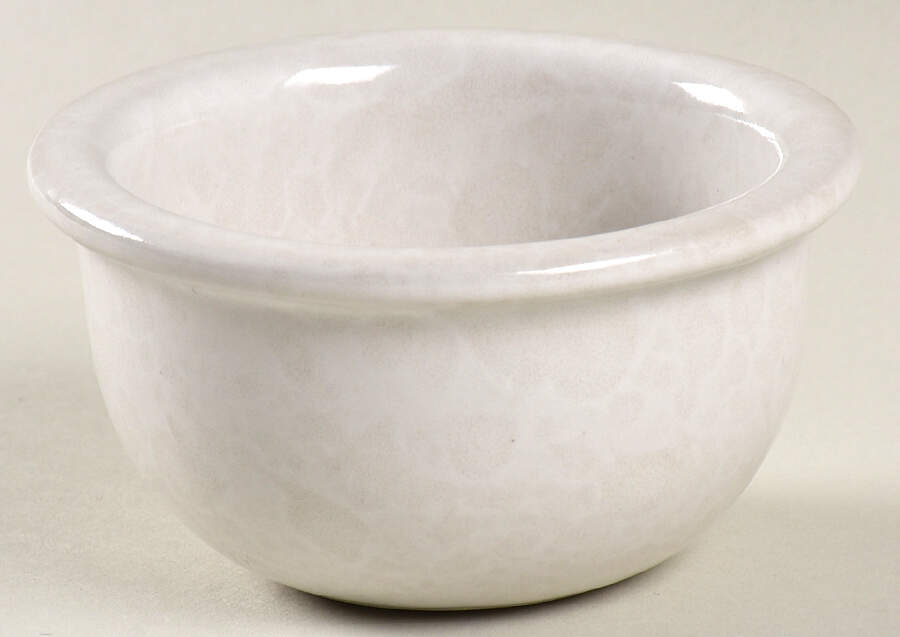 Agate White On White Small Open Crock by Bennington Potters-1