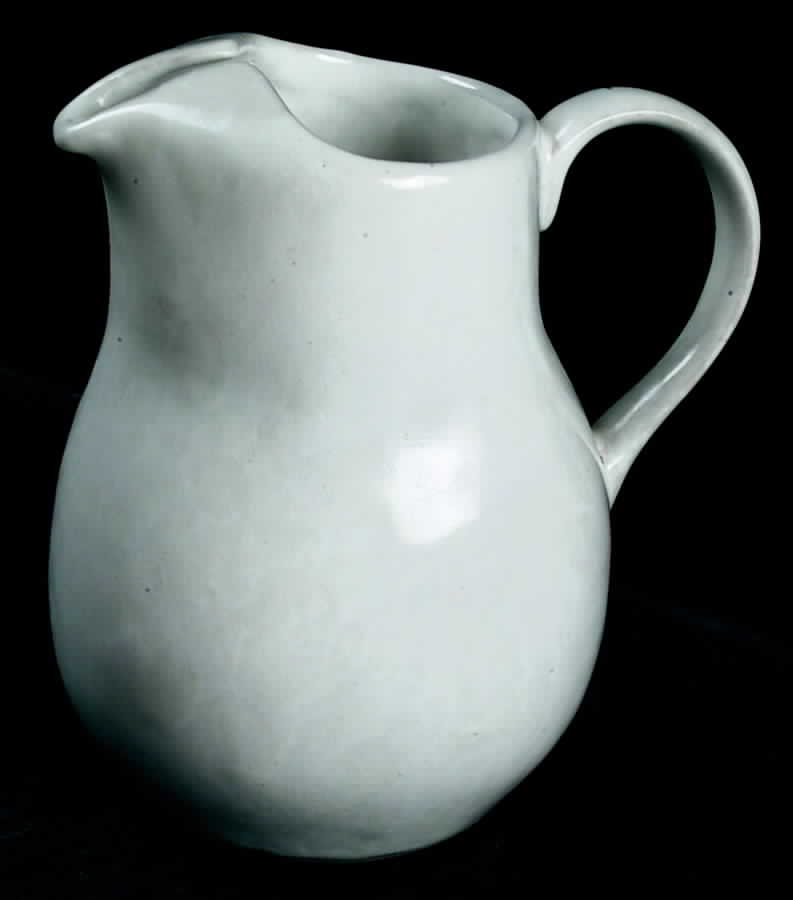 Agate White On White 12 Oz Pitcher by Bennington Potters-1