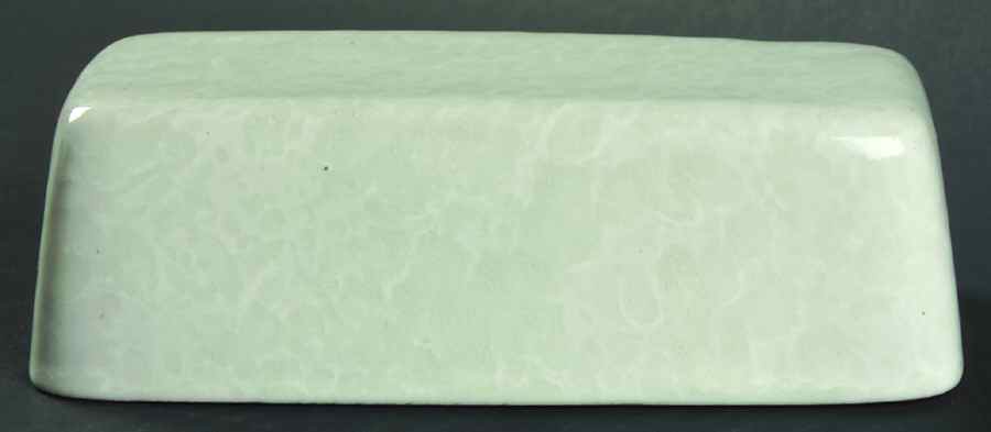 Agate White On White Lid for 1/4 Lb Butter by Bennington Potters-1