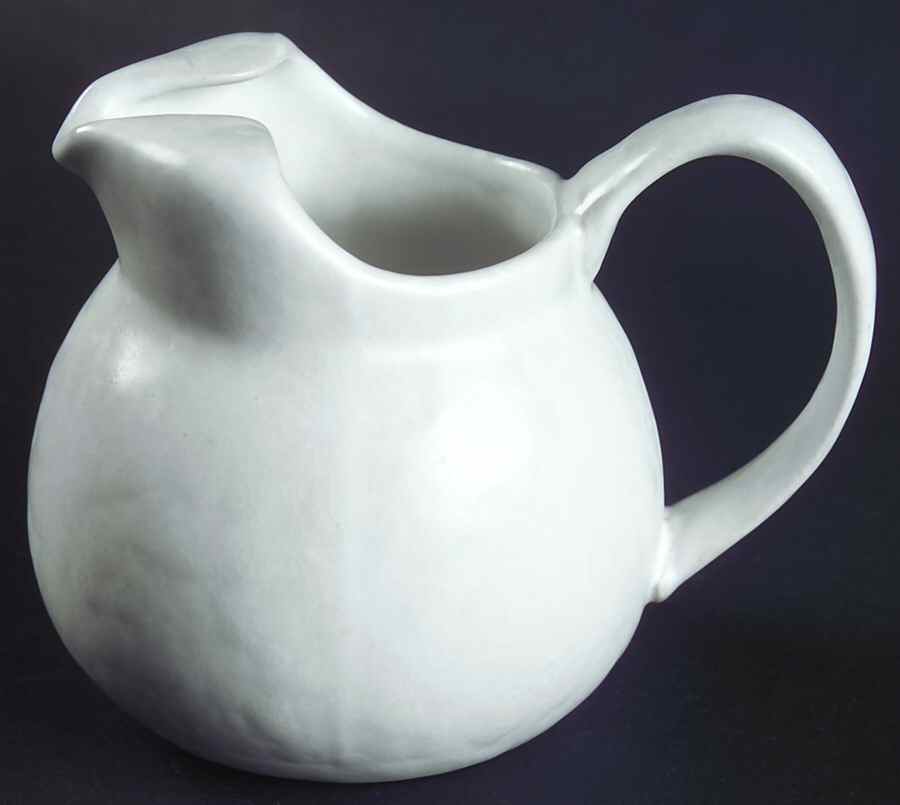 Agate White On White Creamer by Bennington Potters-1