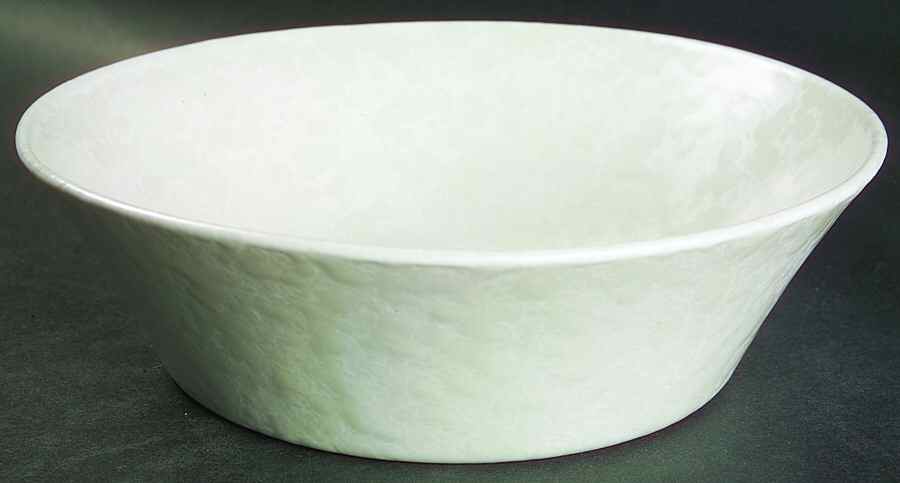 Agate White On White 9" Round Vegetable Bowl by Bennington Potters-1