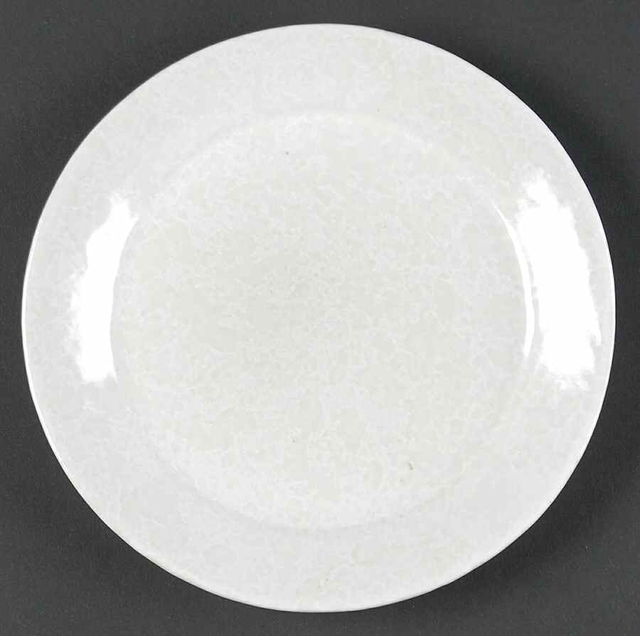 Agate White On White Bread & Butter Plate by Bennington Potters-1