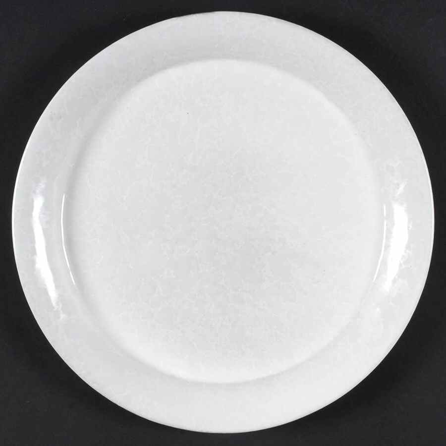 Agate White On White Dinner Plate by Bennington Potters-1