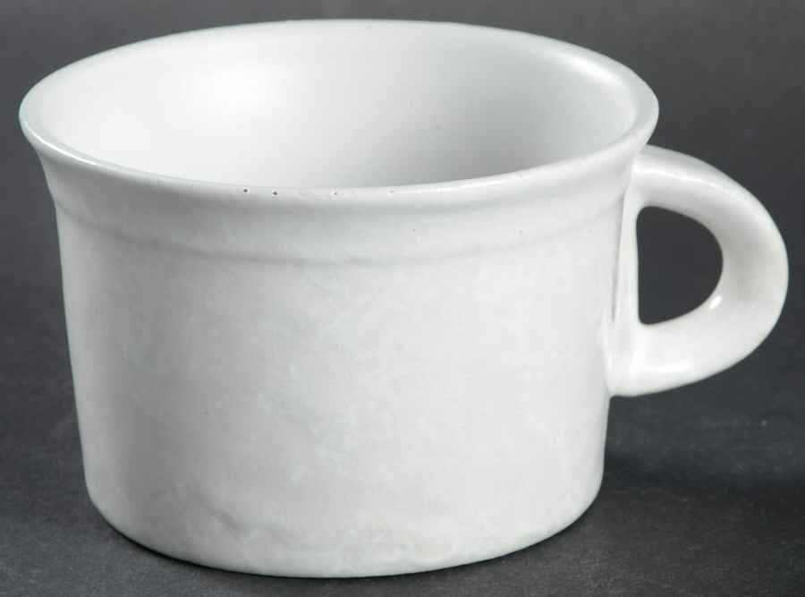 Agate White On White Flat Cup by Bennington Potters-1