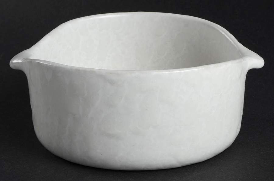 Agate White On White Lugged Soup Bowl by Bennington Potters-1