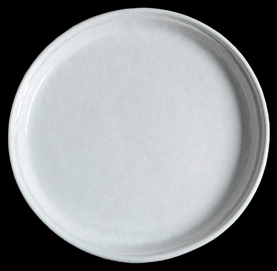 Agate White On White Coupe Dinner Plate by Bennington Potters-1