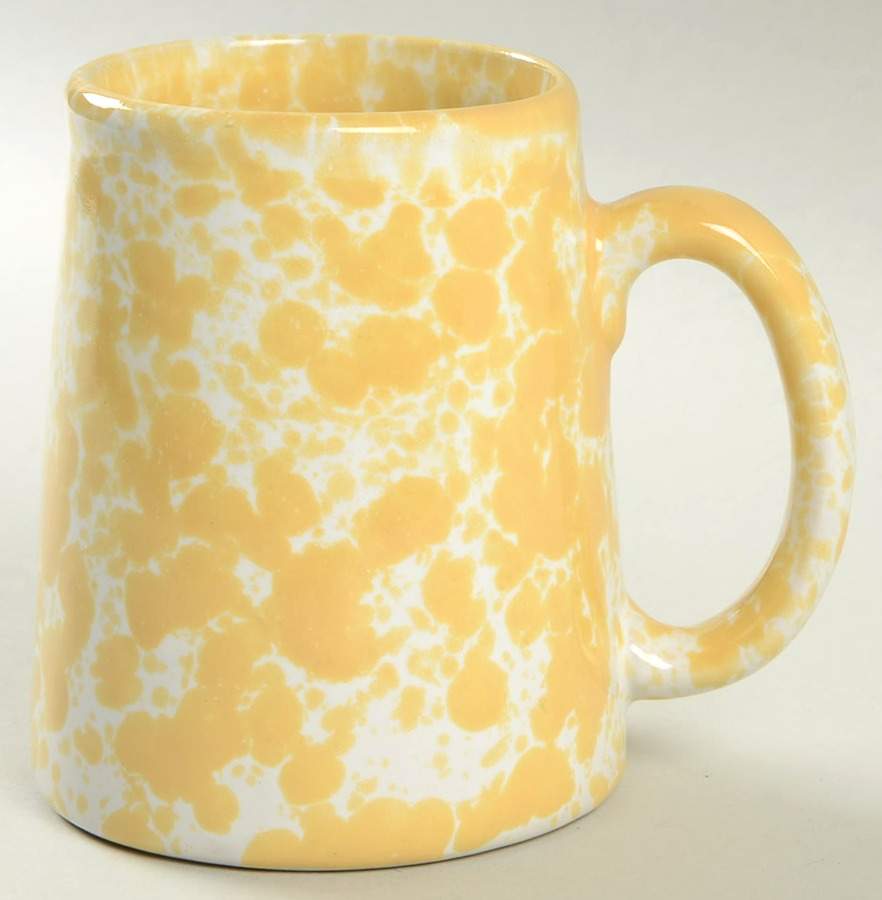 Agate Yellow (Morning Glory) Tankard by Bennington Potters-1