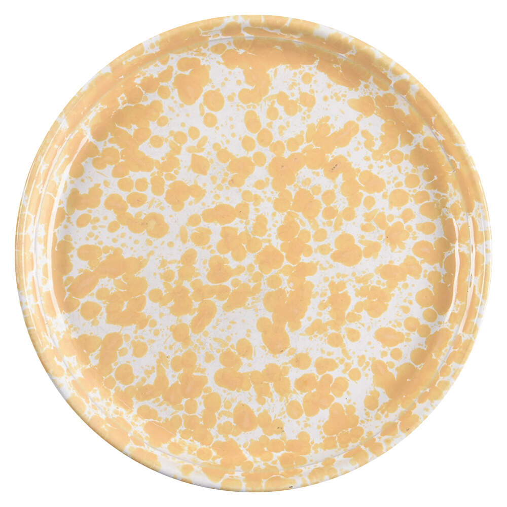 Agate Yellow (Morning Glory) Dinner Plate by Bennington Potters-1