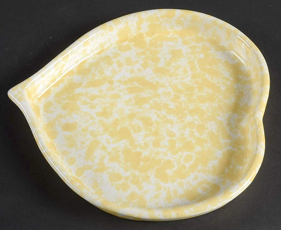 Agate Yellow (Morning Glory) 8" Heart Plate by Bennington Potters-1