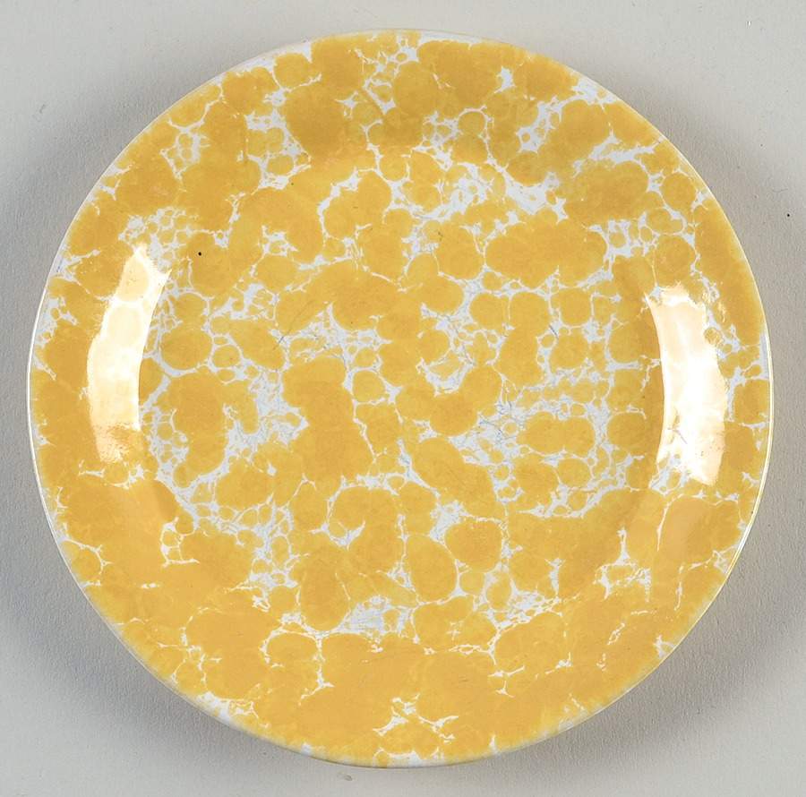 Agate Yellow (Morning Glory) Bread & Butter Plate by Bennington Potters-1