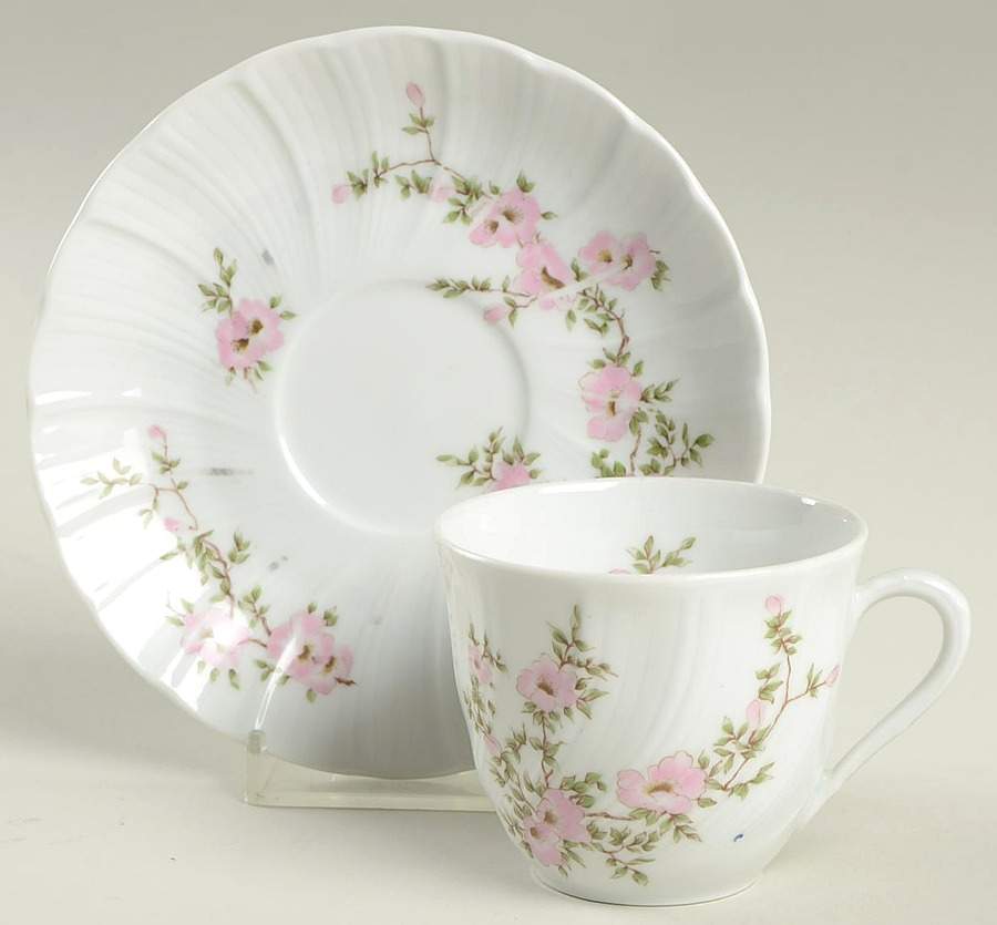 Amandine Flat Demitasse Cup & Saucer Set by Bernardaud-1