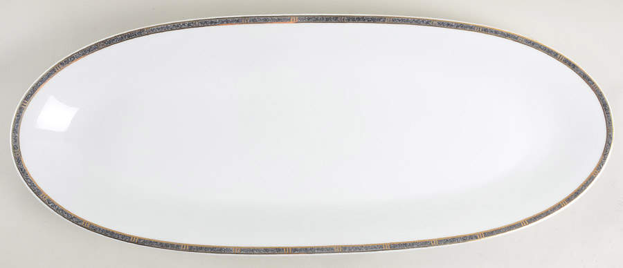 Antinea Anthracite Fish Platter by Bernardaud-1