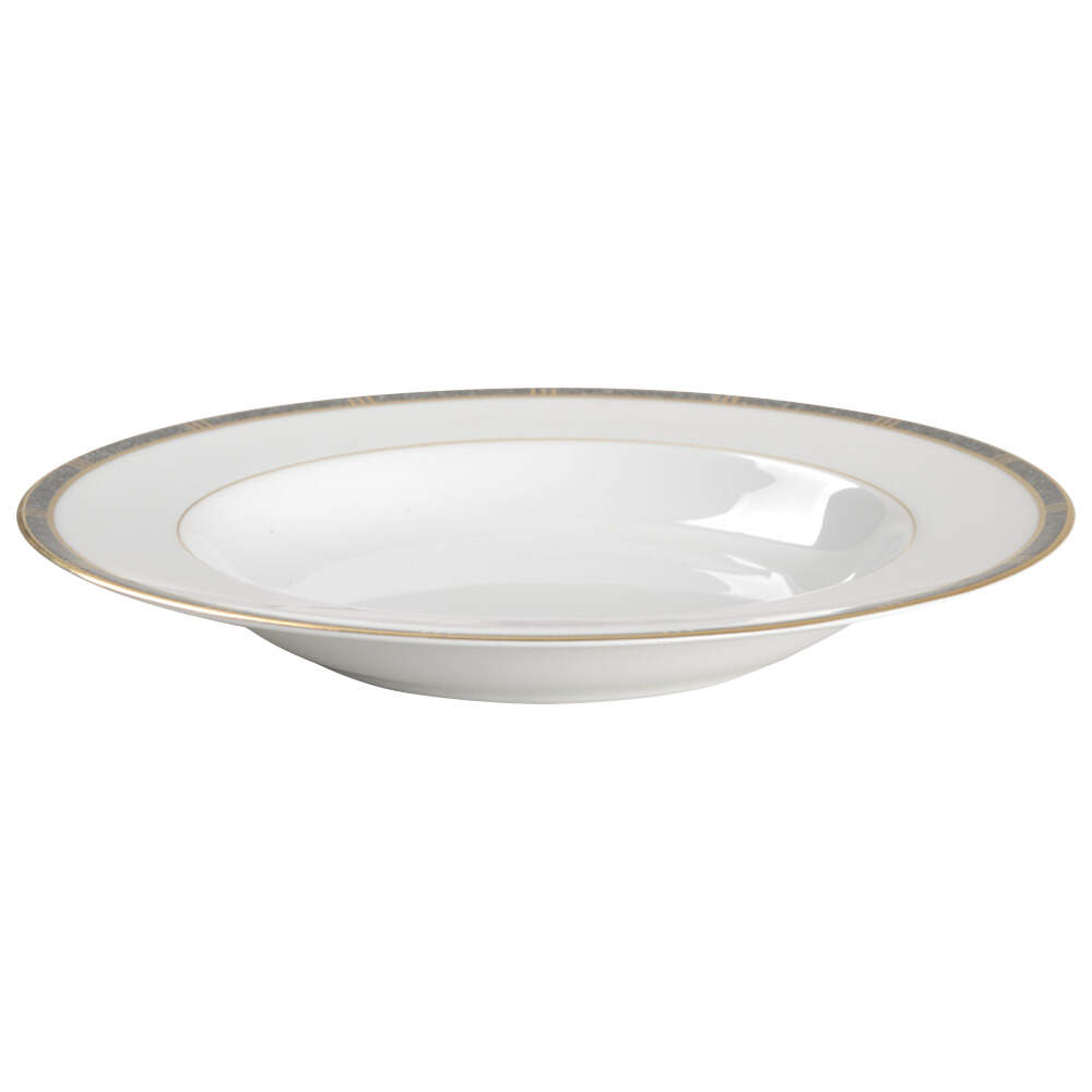 Antinea Anthracite Rim Soup Bowl by Bernardaud-1