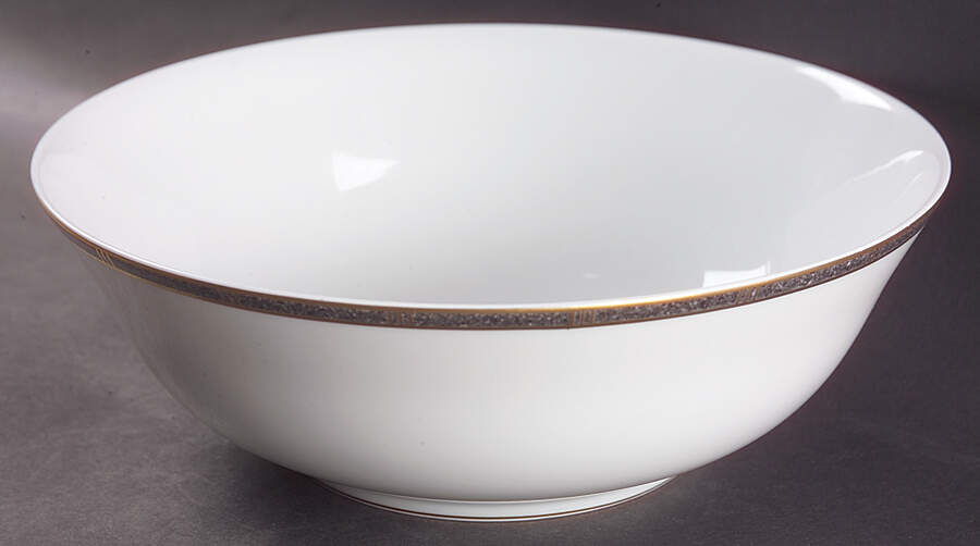 Antinea Anthracite 10" Large Salad Serving Bowl by Bernardaud-1