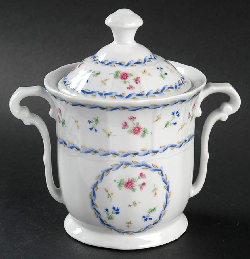 Artois Bleu Sugar Bowl & Lid by Bernardaud-1