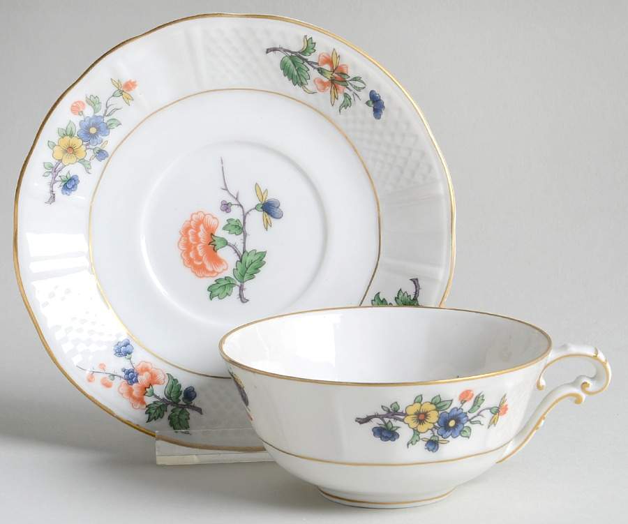 BER116 Footed Cup & Saucer Set by Bernardaud-1