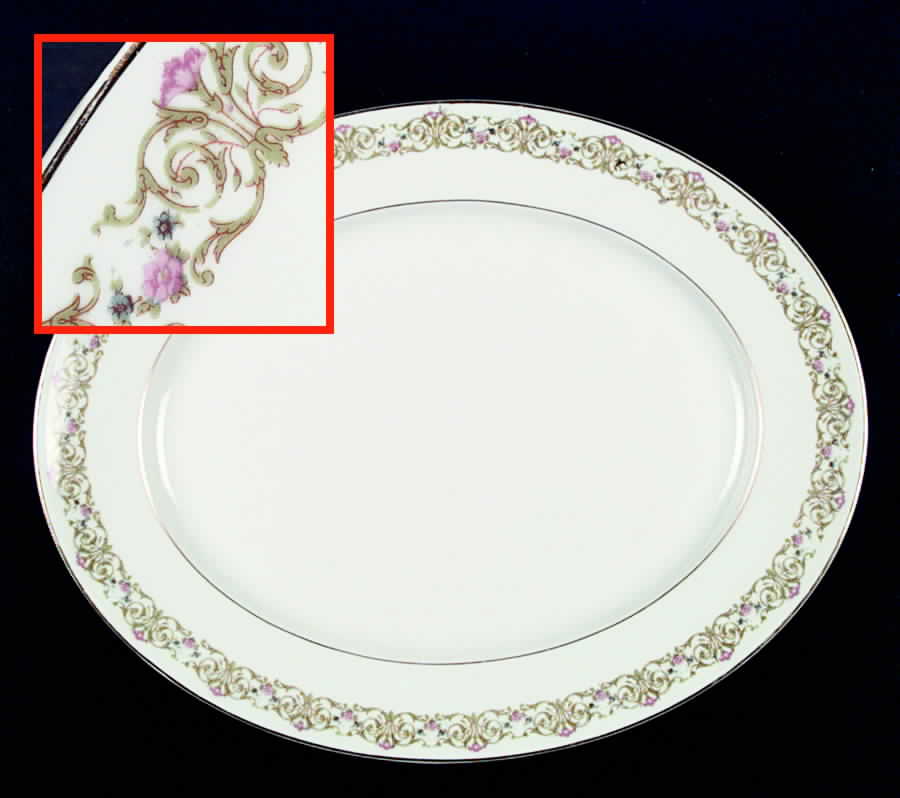 BER129 12" Oval Serving Platter by Bernardaud-1