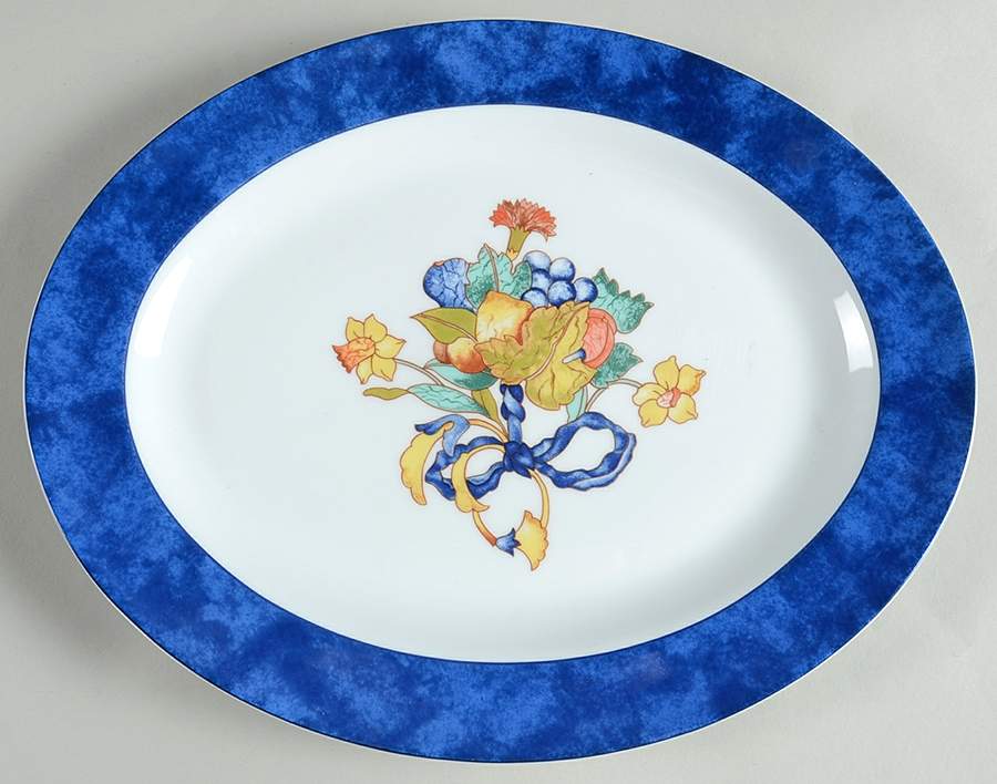Borghese 13" Oval Serving Platter by Bernardaud-1