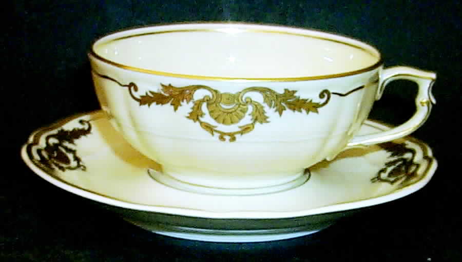 Coquille Flat Cup & Saucer Set by Bernardaud-1