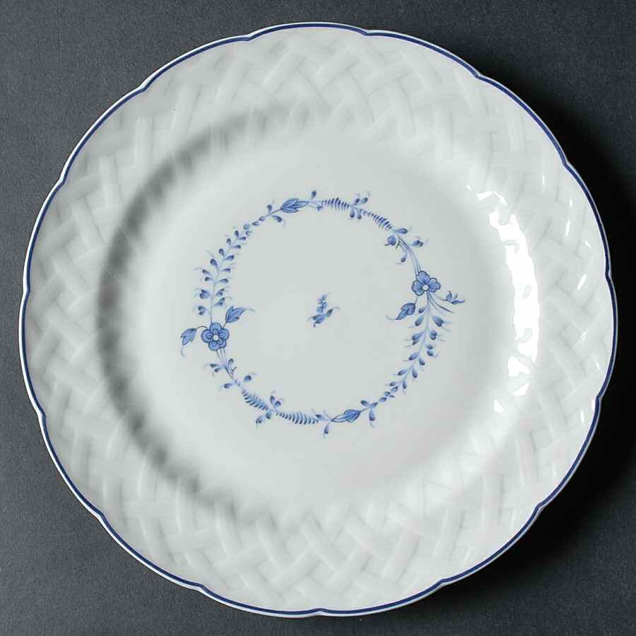 Hortense Blue (Blue Trim) Salad Plate by Bernardaud-1
