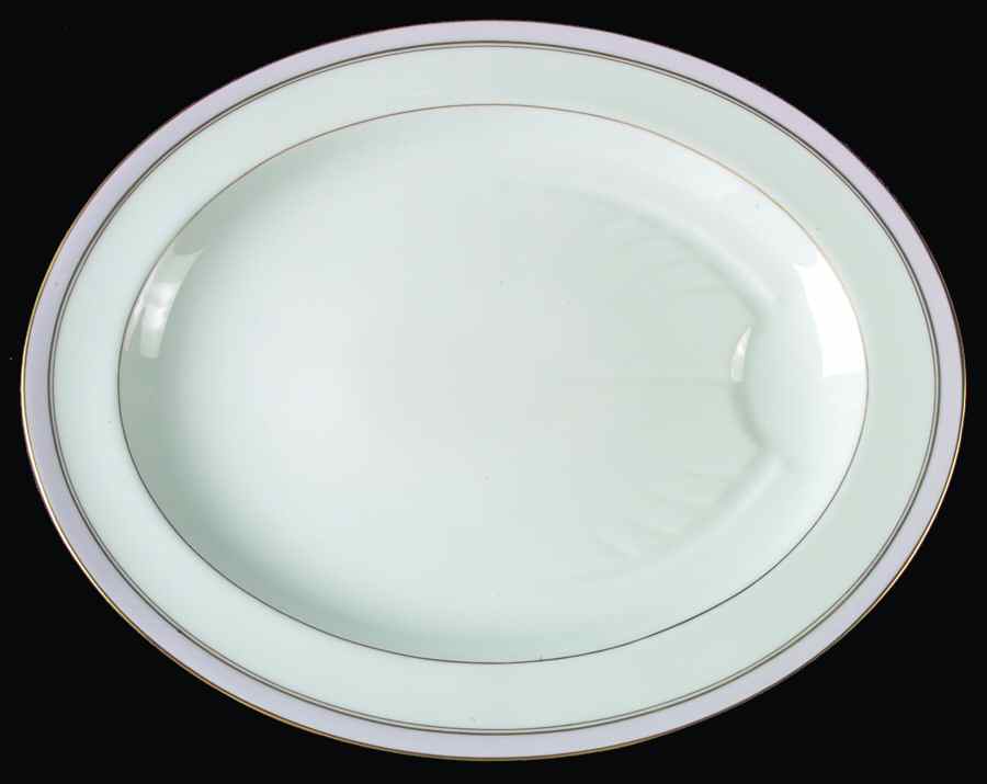 Pergolese Rose 17" Oval Serving Platter by Bernardaud-1