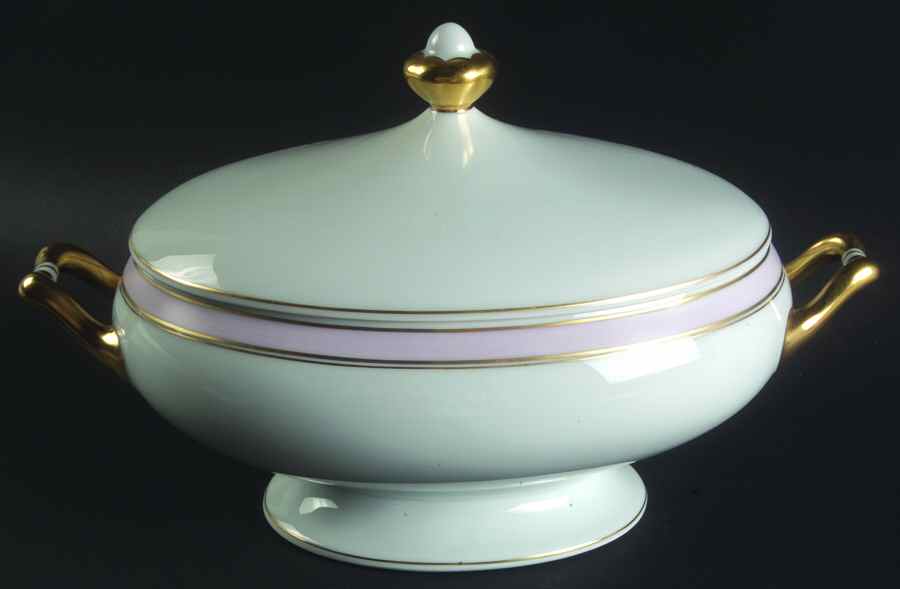 Pergolese Rose Oval Covered Vegetable by Bernardaud-1