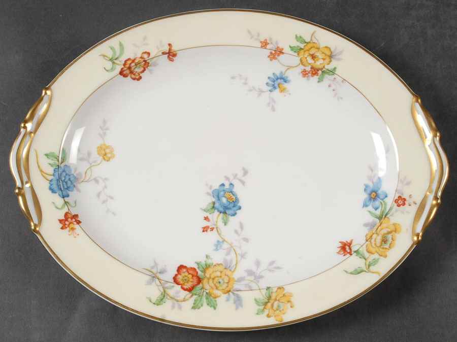 Riviera (Cream & White) 11" Oval Serving Platter by Bernardaud-1