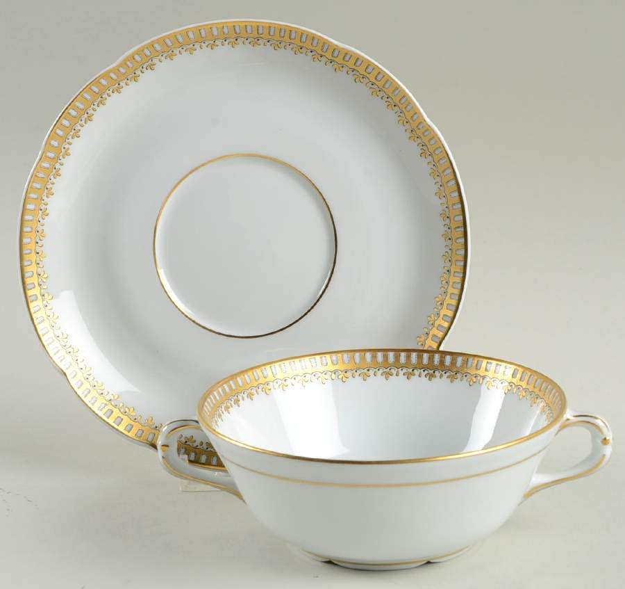 Talleyrand Flat Cream Soup Bowl & Saucer Set by Bernardaud-1