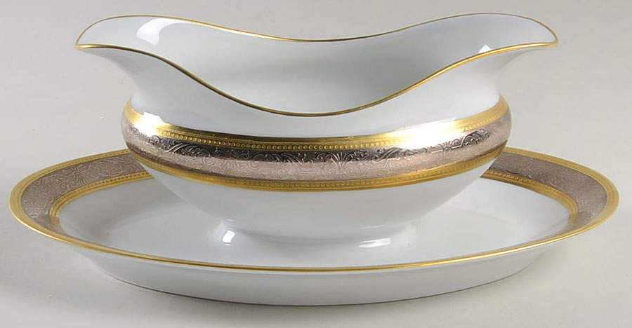 Vulcain Gravy Boat with Attached Underplate by Bernardaud-1