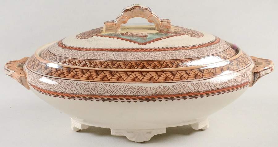 Wisconsin Sauce Boat & Lid by Brownfield-1