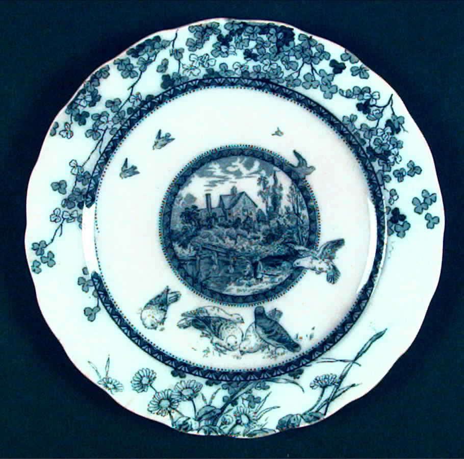 Woodland Blue Luncheon Plate by Brownfield-1